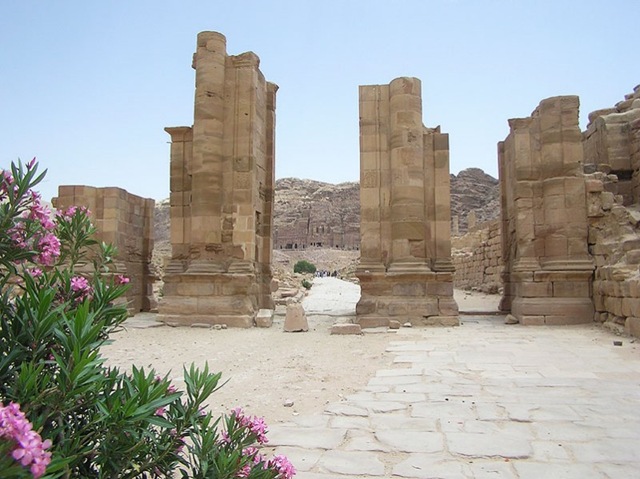 The monumental gate to the temenos of Petra The monumental gate to the temenos of Petra