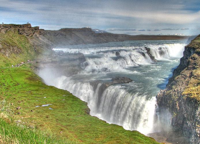 Гуллфосс водопад Gullfoss крупным планом