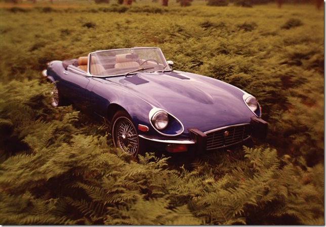 чёрный Jaguar E-Type