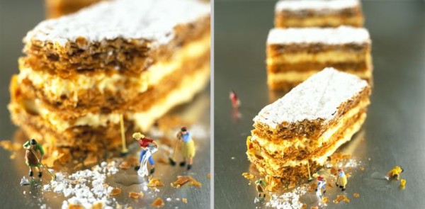 Миниатюрные люди среди кулинарных декораций