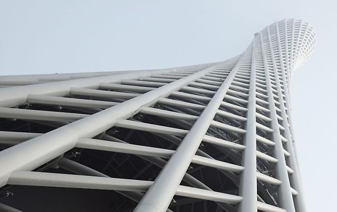 стальная решётчатая конструкция телебашни Гуанчжоу