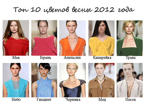 цвета весны 2012 цвета весны 2012