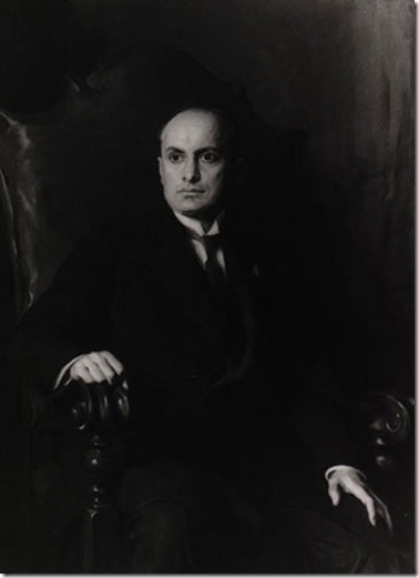 портрет Бенито Муссолини, 1923 год