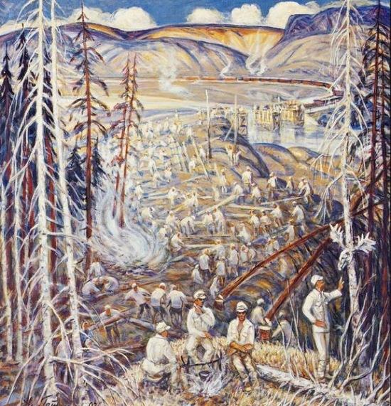исторический снимок трассы Байкало-Амурской магистрали