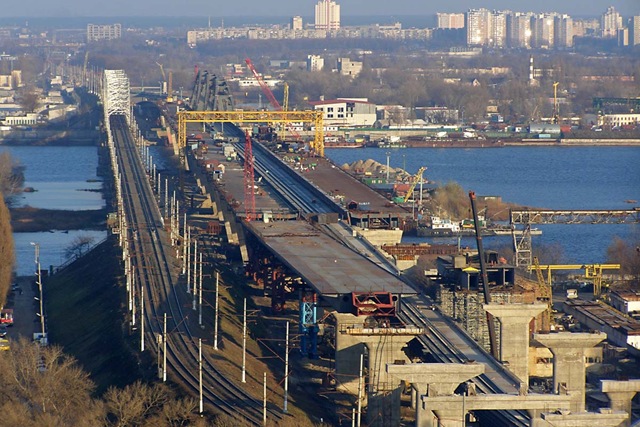 Строящийся новый Дарницкий мост