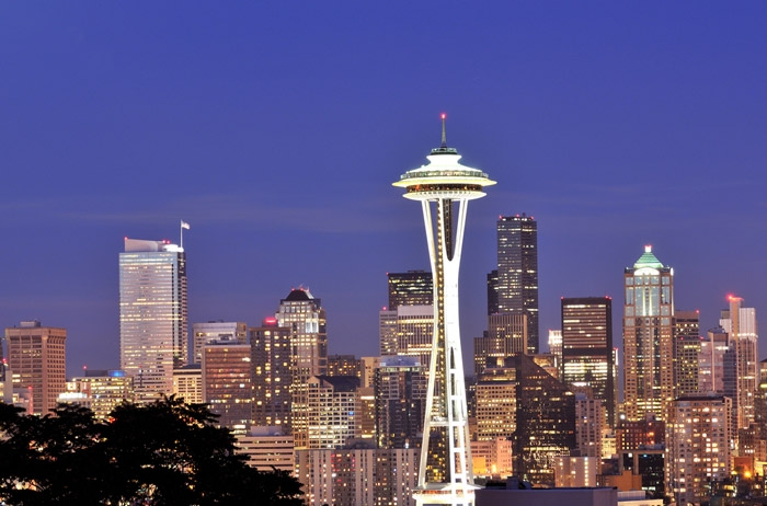 башня Space Needle на фоне неба