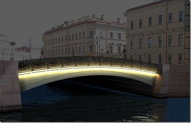 мост через Мойку в историческом центре Петербурга