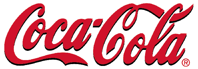 Логотип Coca-Cola на красном фоне