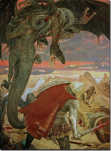 Васнецов — Бой Добрыни Никитича с Змеем Горынычем (1918)