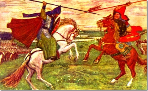 Васнецов — Поединок Пересвета с Челубеем (1914)