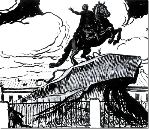 Иллюстрация к поэме «Медный всадник», 1904