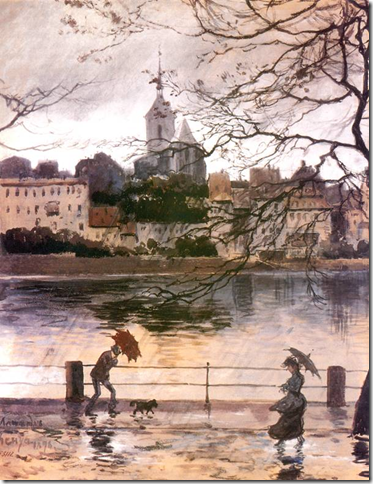 «Набережная Рей в Базеле в дождь», 1902