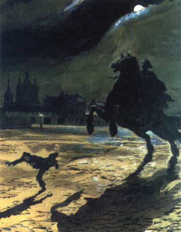 Эскиз фронтисписа к «Медному всаднику», 1904