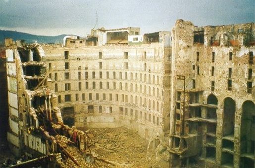 Последствия пожара 1994 года в театре Лисео