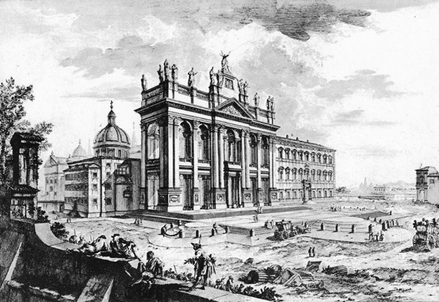 исторический вид базилики Сан-Джованни ин Латерано исторический вид базилики Сан-Джованни ин Латерано