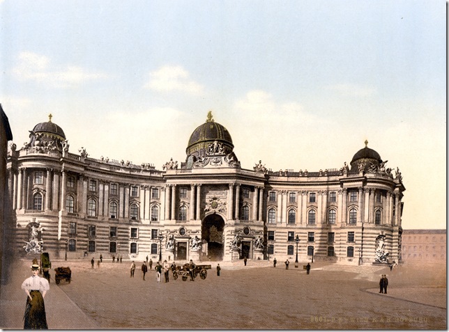 Исторический вид корпусов Хофбурга около 1900 года